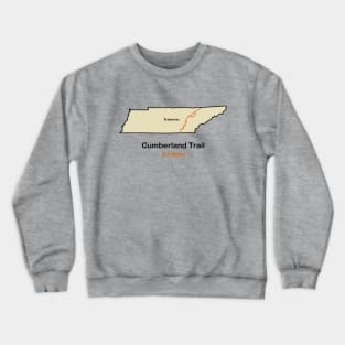 Route Map of the Cumberland Trail in Tennessee Crewneck Sweatshirt